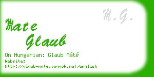 mate glaub business card