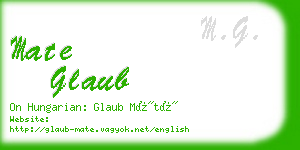 mate glaub business card